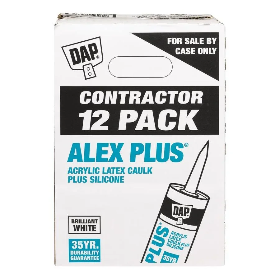 DAP Alex Plus Contractor Latex Window and Door Caulk (12-Pack) – white