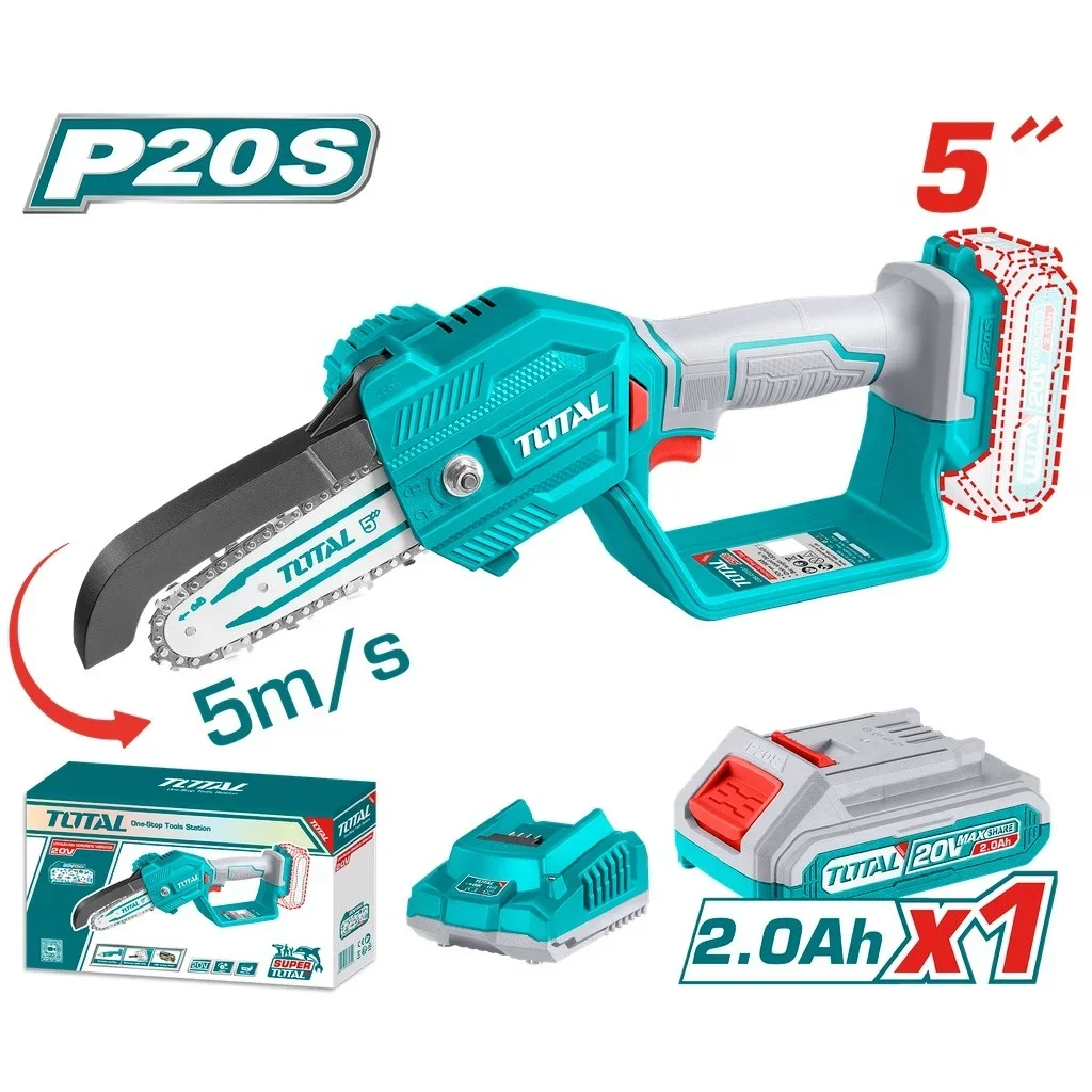 Total tools [TGSLI20581] 20VX5" Lithium-Ion Pruner Saw (1Battery+1Charger)