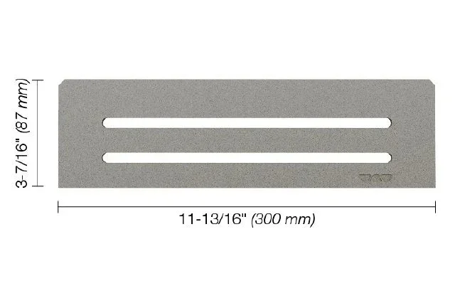 Schluter - SHELF-N Rectangular Shelf for Niche Wave Design - Aluminum Stone Grey