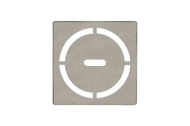 Schluter - KERDI-DRAIN Square Grate Kit Pure - Stainless Steel (V2) Stone Grey 4"
