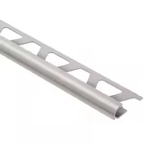 Schluter - RONDEC Bullnose Trim - Brushed Stainless Steel (V2) 3/8" (10 mm) x 8' 2-1/2"