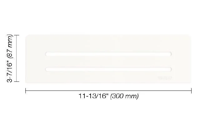 Schluter - SHELF-N Rectangular Shelf for Niche Wave Design - Aluminum Matte White