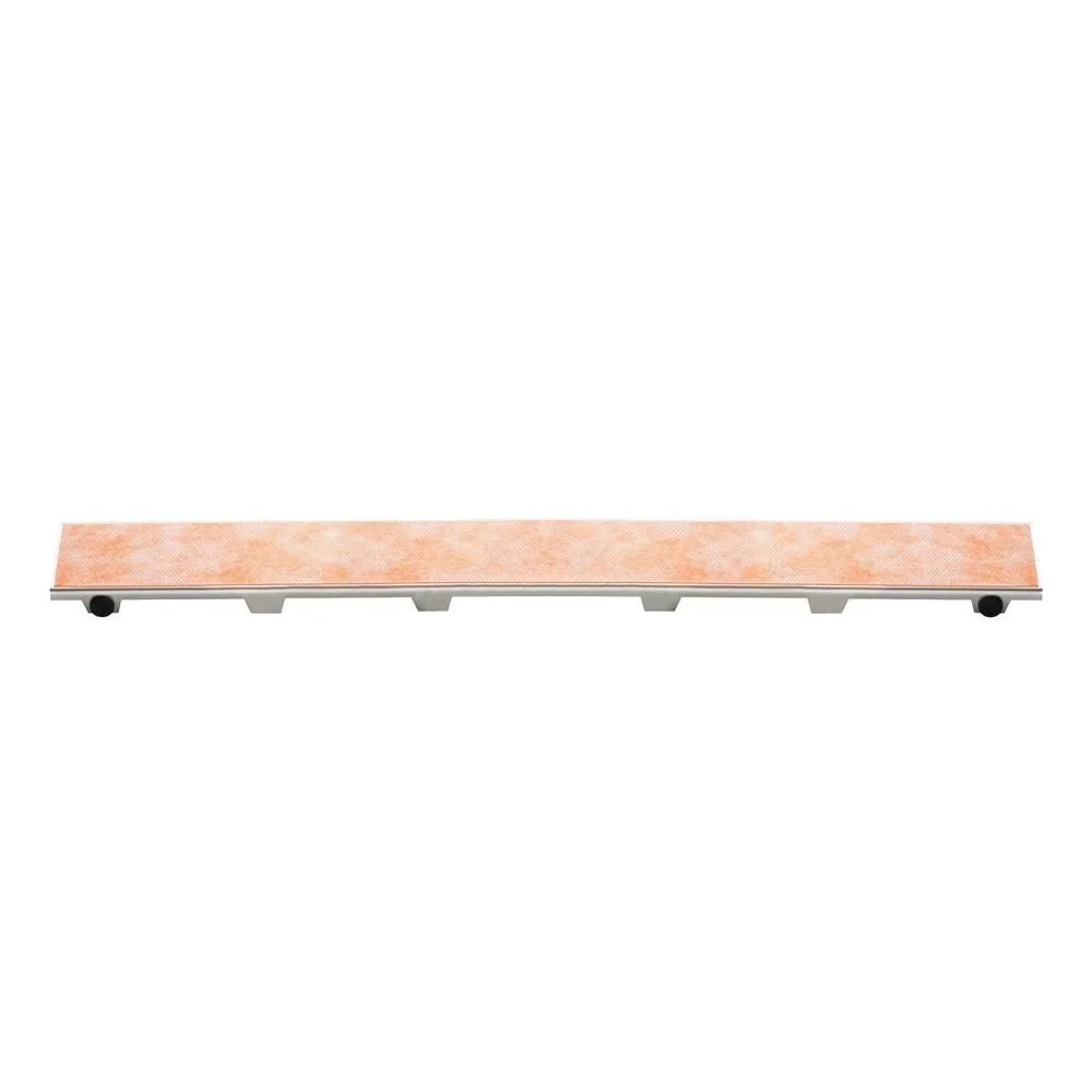 Schluter - KERDI-LINE Linear Floor Drain with Frameless Tileable Grate Design - Brushed Stainless Steel (V4) 1-1/8" x 39-3/8"