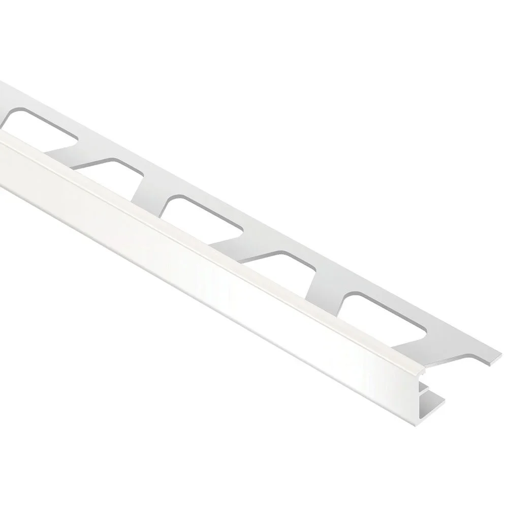 Schluter - SCHIENE Wall Tile Edging Trim Aluminum Matte White 5/16" (8 mm) x 8' 2-1/2"