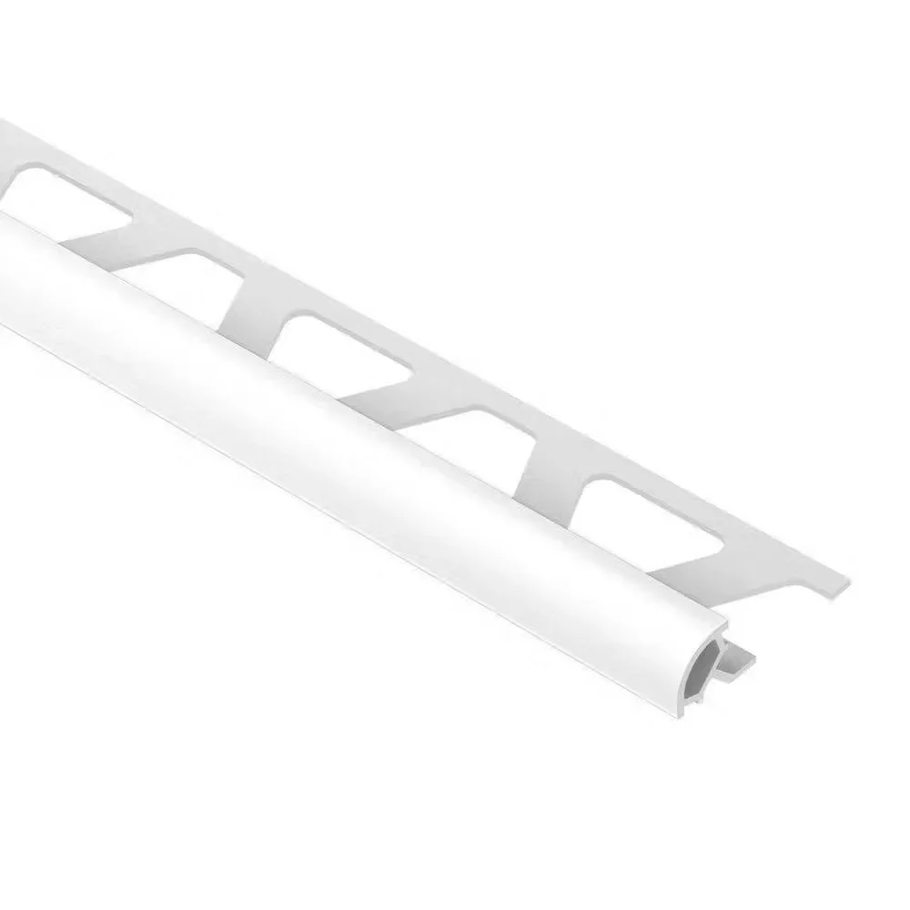Schluter - RONDEC Bullnose Trim - PVC Plastic Bright White 5/16" (8 mm) x 8' 2-1/2"