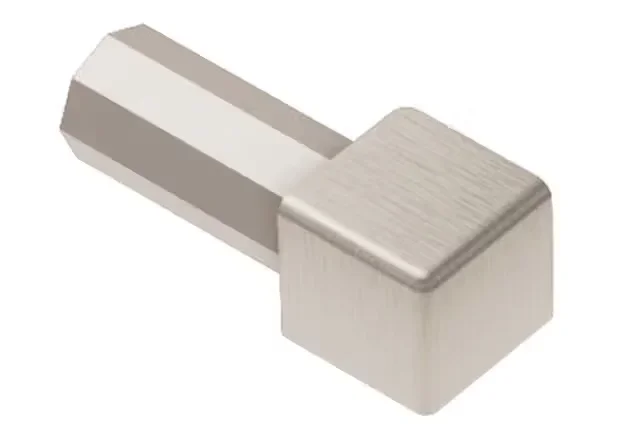 Schluter - Inside/Outside Corner 90° QUADEC - Brushed Nickel Anodized Aluminum 3/8" (10 mm)