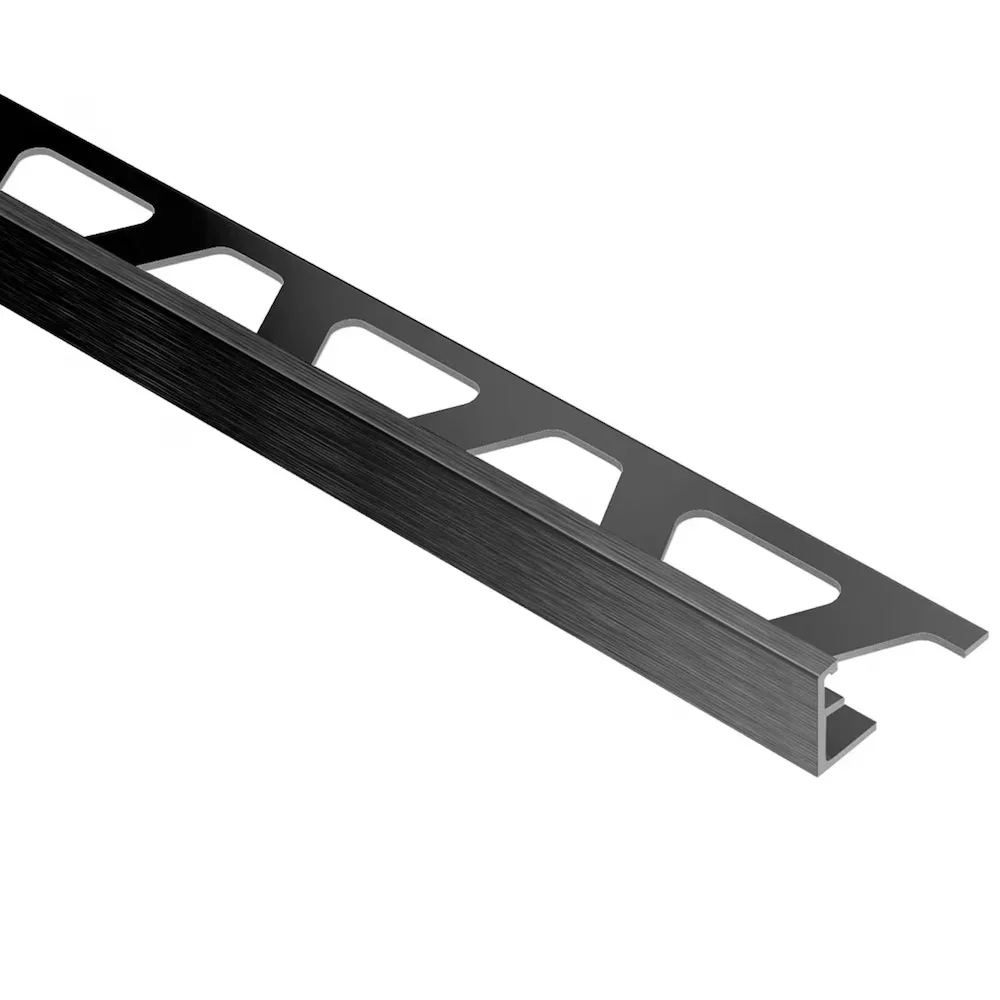 Schluter - JOLLY Wall Tile Edge Trim Anodized Aluminum Brushed 3/8" (10 mm) x 8' 2-1/2"