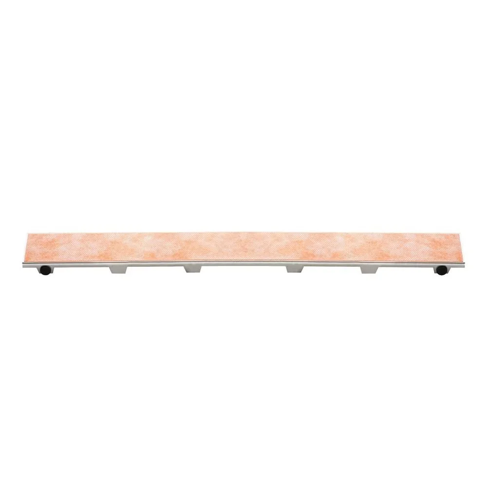 Schluter - KERDI-LINE Linear Floor Drain with Frameless Tileable Grate Design - Brushed Stainless Steel (V4) 1-1/8" x 43-5/16"