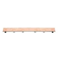 Schluter - KERDI-LINE Linear Floor Drain with Frameless Tileable Grate Design - Brushed Stainless Steel (V4) 1-1/8" x 51-3/16"