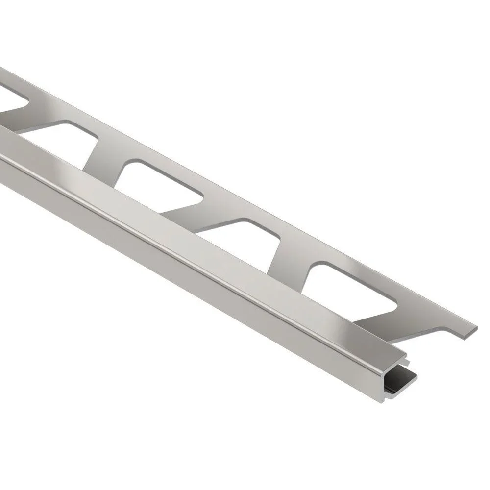 Schluter - QUADEC Square Edge Trim - Aluminum Anodized Matte Nickel 1/2" (12.5 mm) x 8' 2-1/2"