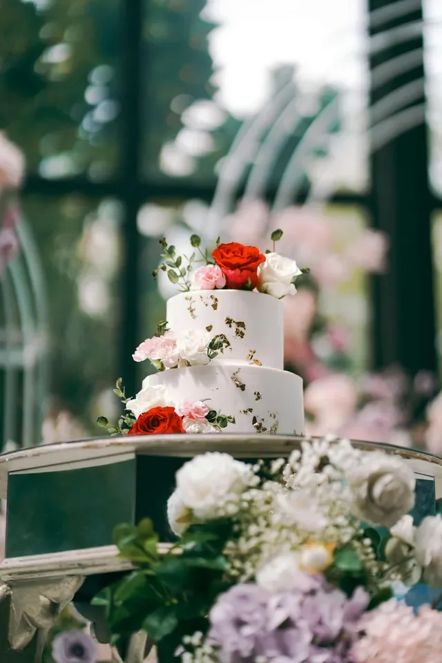 Fresh Flowers for the Cake