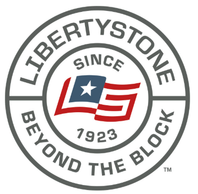 LibertyStone logo featuring a stylized American flag with a star, encircled by the text 'LibertyStone Since 1923 Beyond the Block'.