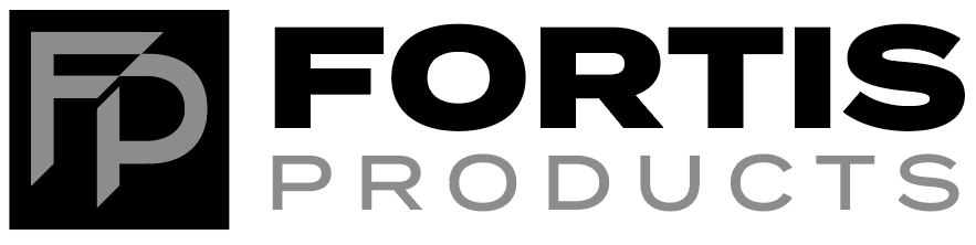 Fortis Products logo, featuring a stylized tech-inspired design with the company name in bold letters.