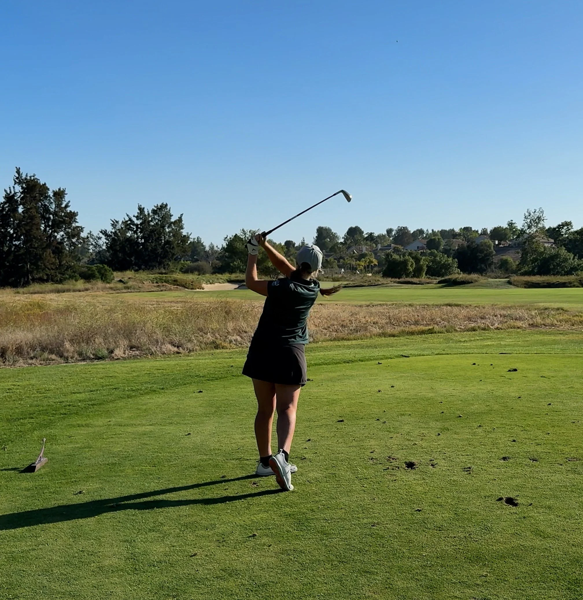Teeing off at Rustic Canyon