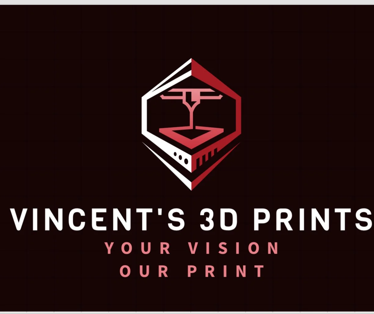 Vincent's 3d prints logo