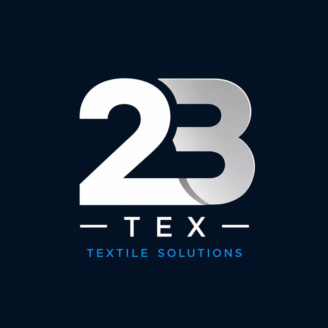 Logo for 23 Tex Textile Solutions, with the number 23 in white and gray on a dark background, and the words 'TEX' and 'TEXTILE SOLUTIONS' below.