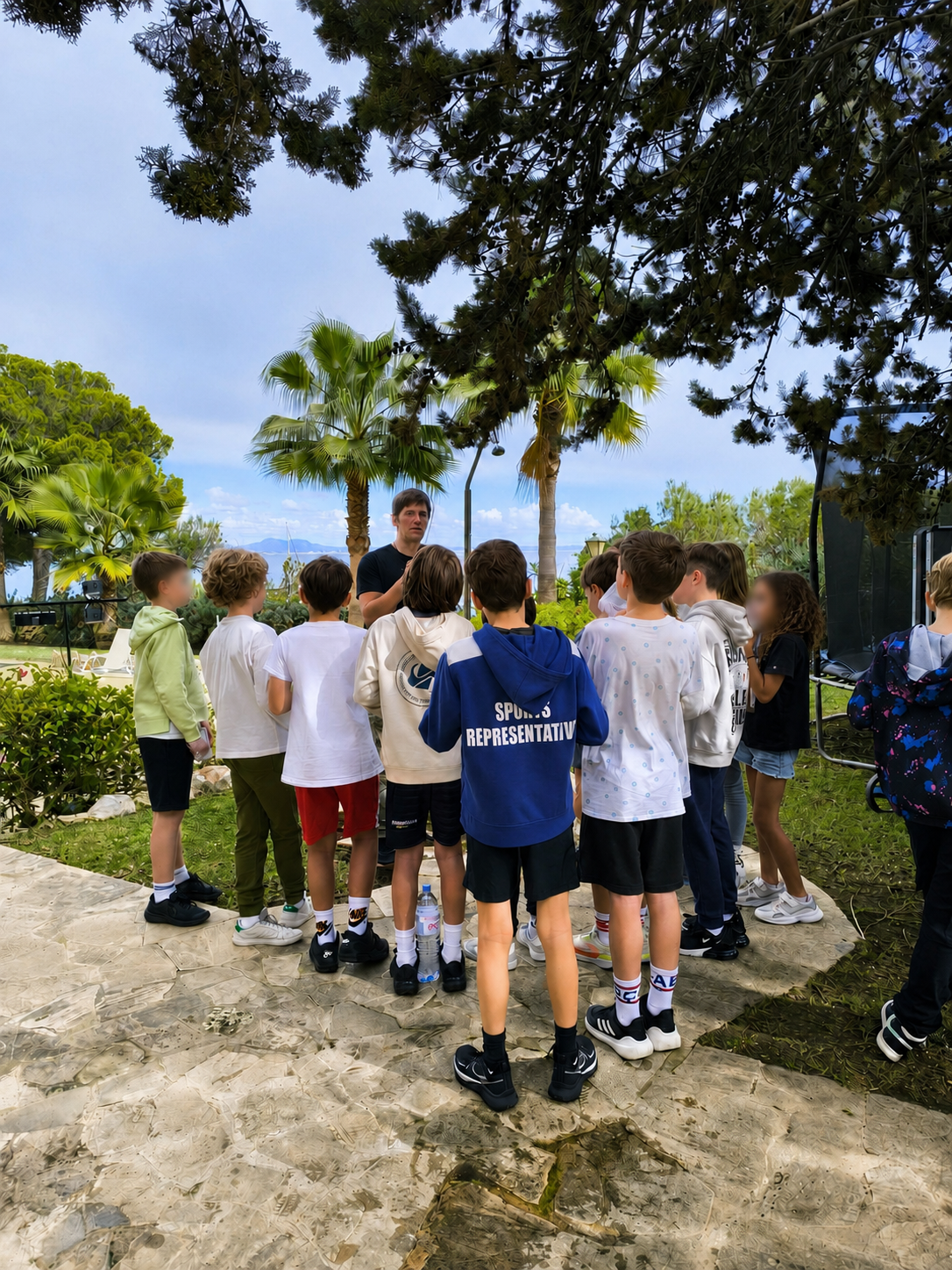 Teenagers enjoying a dance challenge at a Norivan event in Illetas, Mallorca