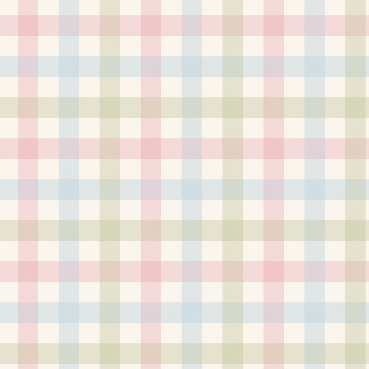 Light pastel-colored checkered pattern with pink, blue, green, and cream squares.
