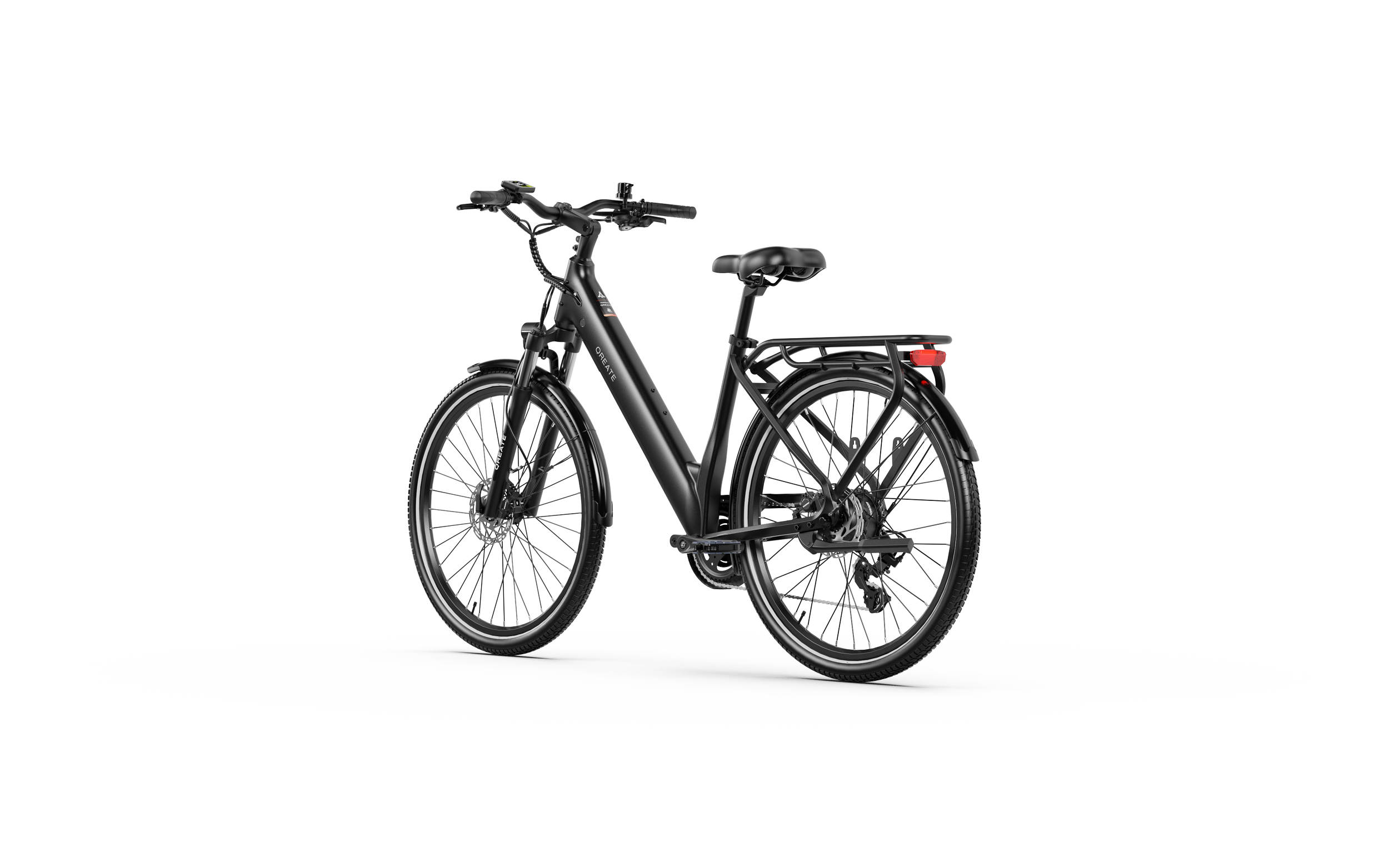 Bicicleta eléctrica urbana diseño premium Low Step/V-Frame fácil acceso (negro)
