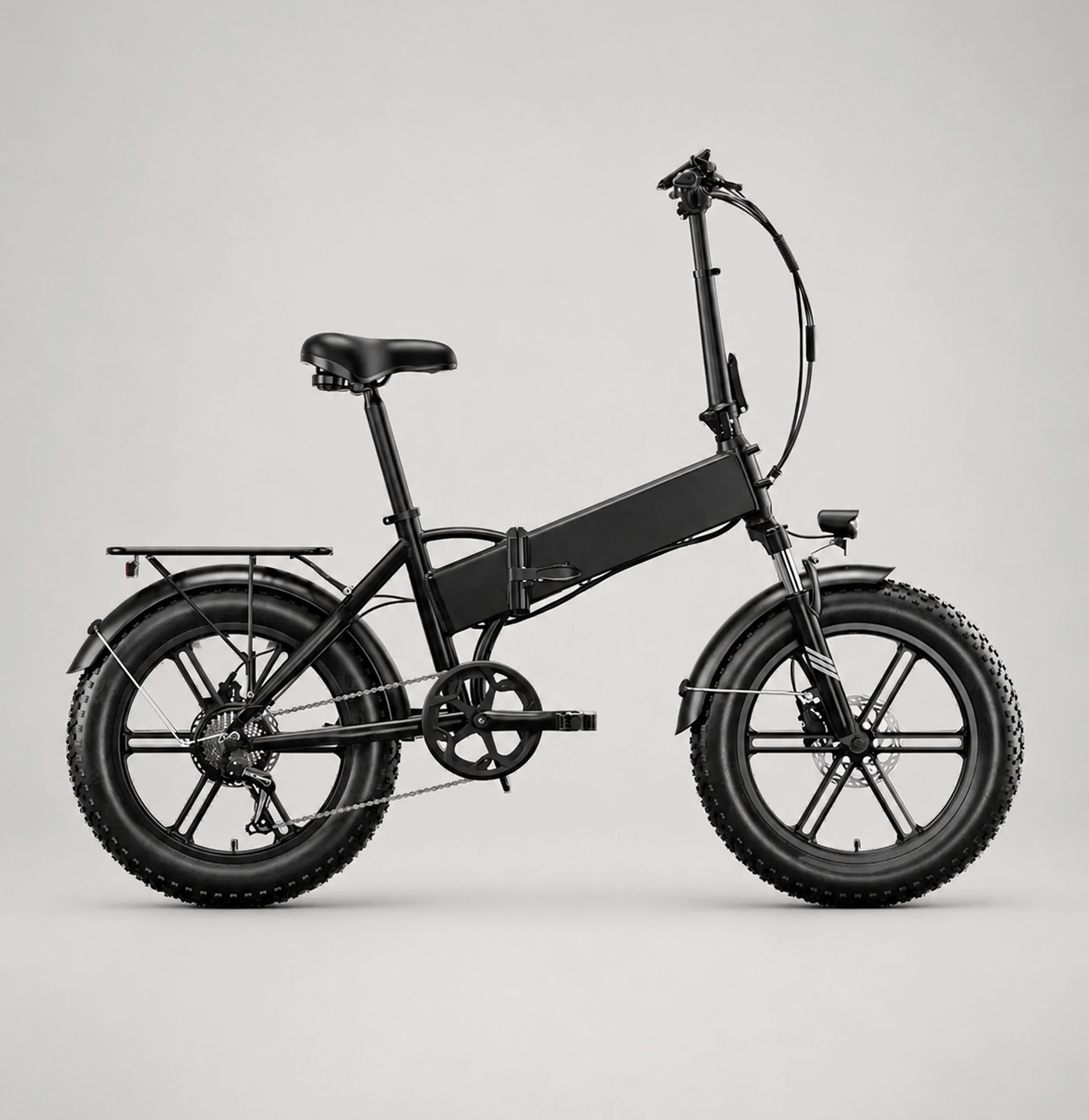 Bicicleta eléctrica urbana plegable fat tire (negro)