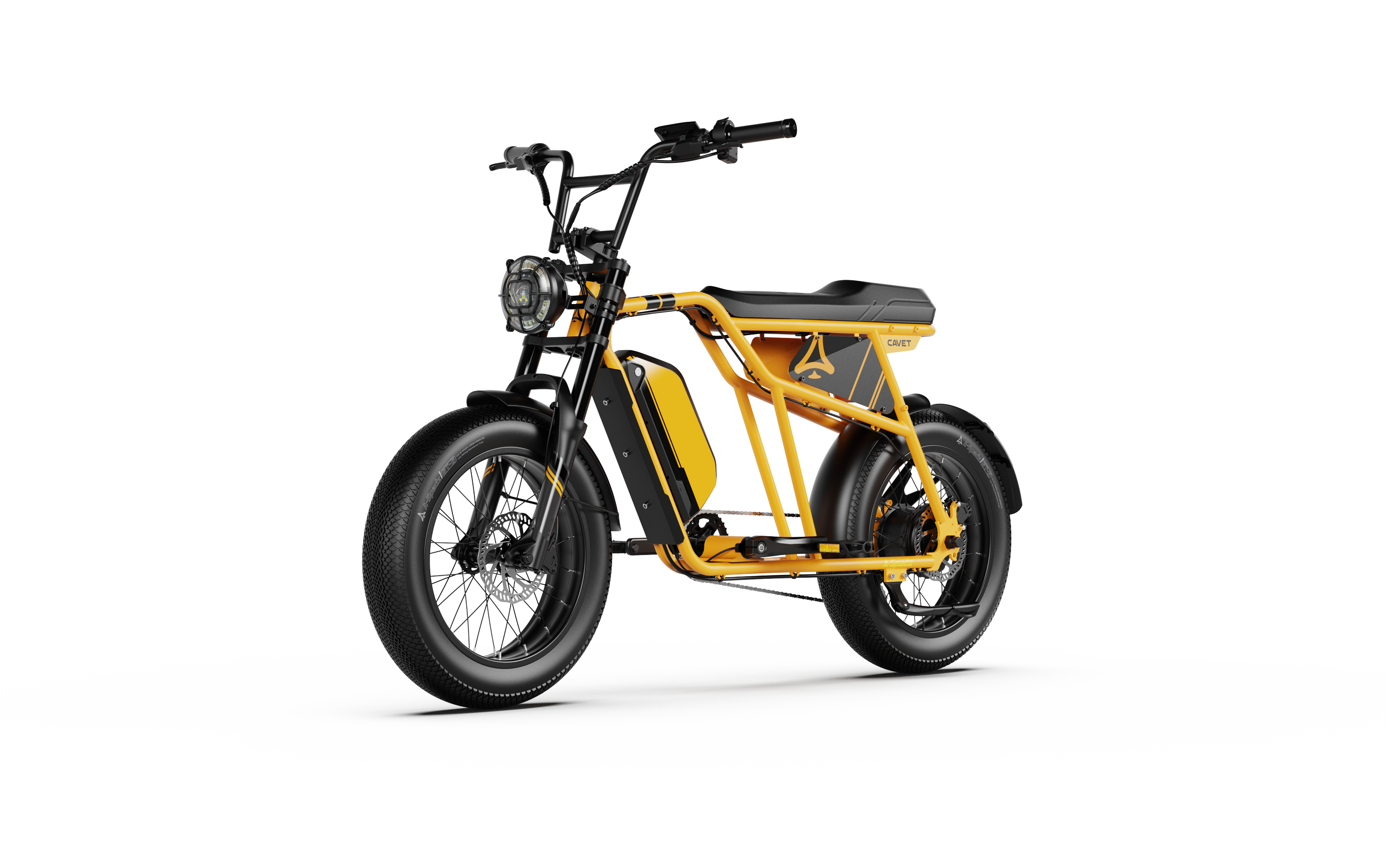 Bicicleta eléctrica urbana scrambler premium (amarillo)