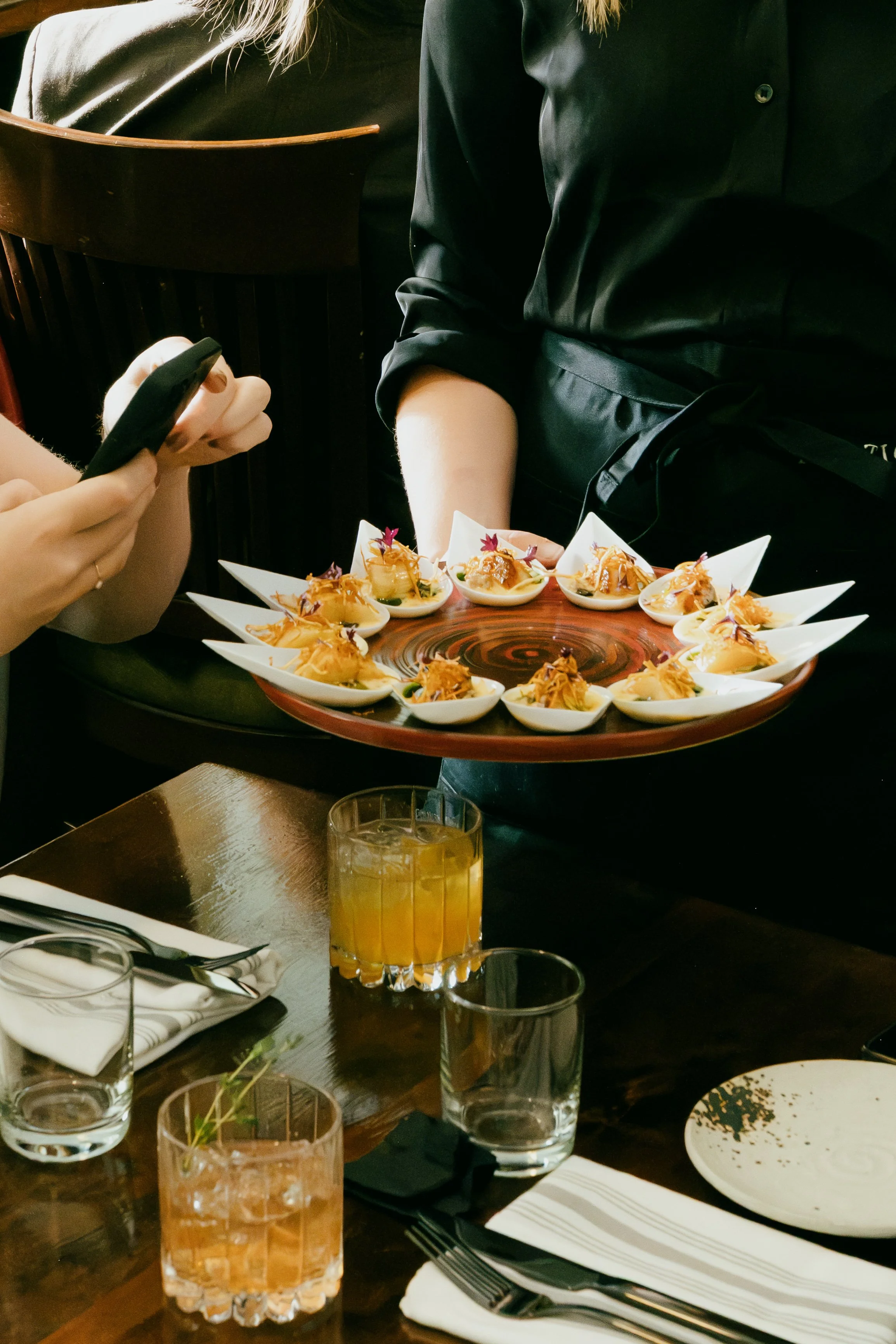 Canapes and cocktails