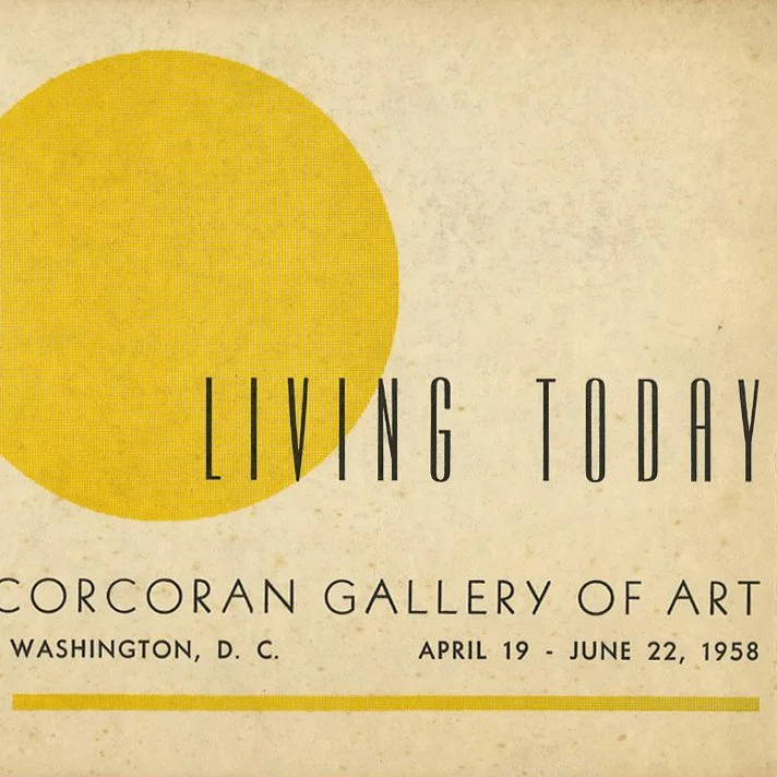 LIVING TODAY [An Exhibition of Contemporary Architecture, Furniture, Interior Decoration]. Washington, DC: The Corcoran Gallery of Art, 1958.