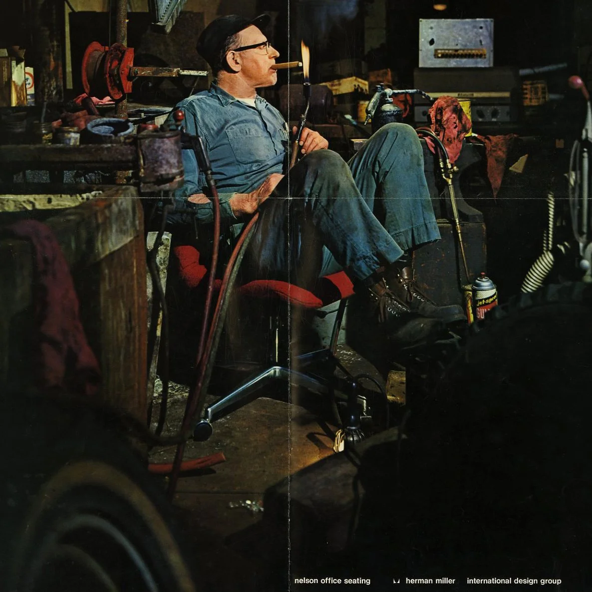 Herman Miller. Stephen Frykholm [Art Director]: Nelson Office Seating [Poster Title].  Herman Miller International Design Group, 1971.