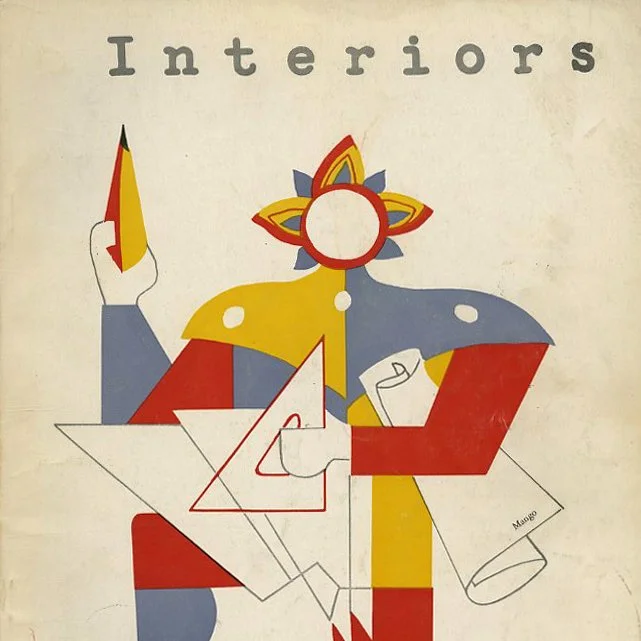 Interiors, May 1954. New York: Whitney Publications, Olga Gueft [Editor], cover by Roberto Mango.