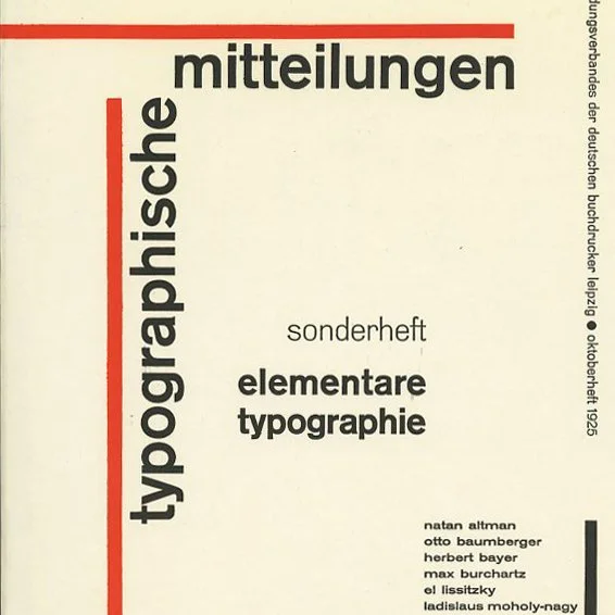 Tschichold, Jan: TYPOGRAPHISCHE MITTEILUNGEN, SONDERHEFT ELEMENTARE TYPOGRAPHIE. Mainz: H. Schmidt, 1986.
