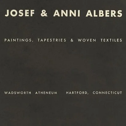 ALBERS. C. E. B. [Charles E. Burchfield, introduction]: JOSEF & ANNI ALBERS [Paintings, Tapestries & Woven Textiles]. Hartford, CT: Wadsworth Atheneum, 1953.