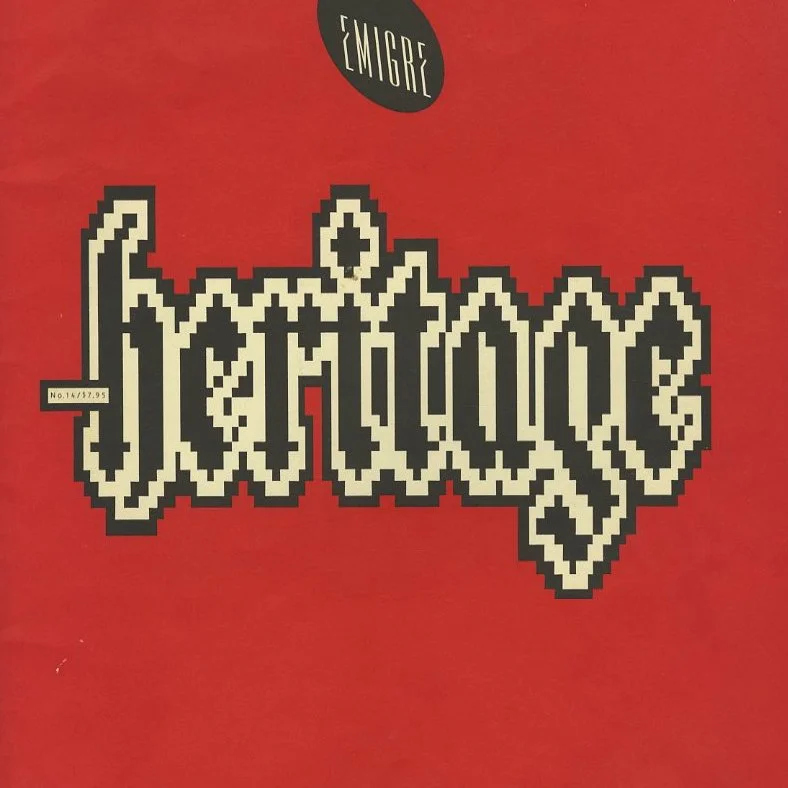 Emigré 14 [Heritage], 1990, Berkeley, CA: Rudy VanderLans and Zuzana Licko; Wolfgang Weingart, April Greiman, 8vo, etc.