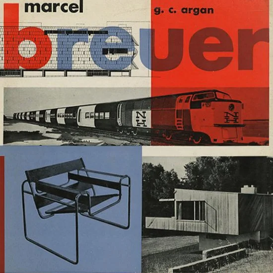 BREUER. Giulio Carlo Argan: MARCEL BREUER: DESIGNO INDUSTRIALE E ARCHITETTURA. Milan: Görlich Editore, January 1957.