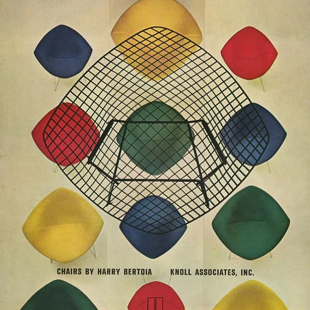 KNOLL. Herbert Matter [Designer]: CHAIRS BY HARRY BERTOIA. New York: Knoll Associates, Inc., [1966].