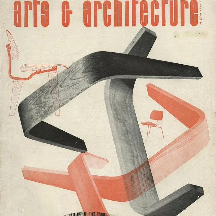 Arts and Architecture, September 1946. Los Angeles: John D. Entenza, 1946. Eames molded plywood photo collage cover by Herbert Matter.