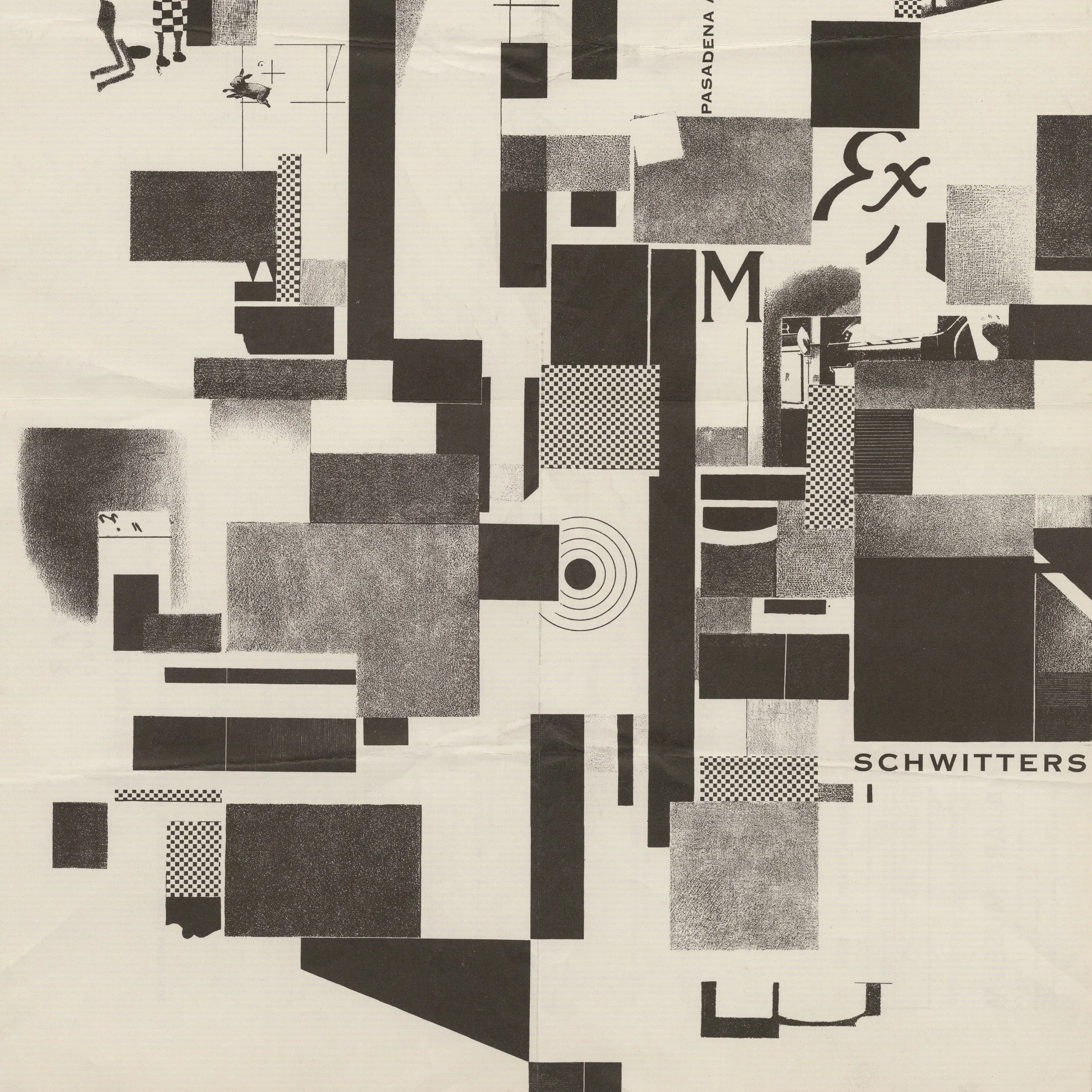 SCHWITTERS [Kurt]. Pasadena Art Museum, 1962. Original Poster mailer.