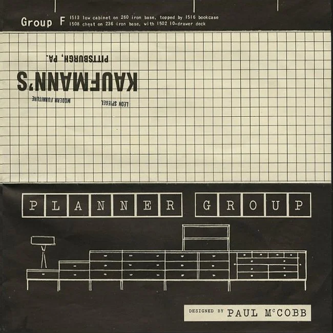 McCobb, Paul: PLANNER GROUP DESIGNED BY PAUL McCOBB. Pittsburgh: Kaufmann’s, c. 1950.
