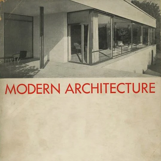 Barr, Hitchcock, Johnson and Mumford: MODERN ARCHITECTURE: INTERNATIONAL EXHIBITION. New York: Museum of Modern Art, February 1932. First edition [5,000 copies].