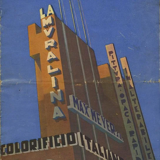 WALL PAINTING.  LA MURALINA COLORIFICIO ITALIANO: MAX MEYER S.A. MILANO. Milano: Editoriale Domus S. A., n. d. [c. 1934].