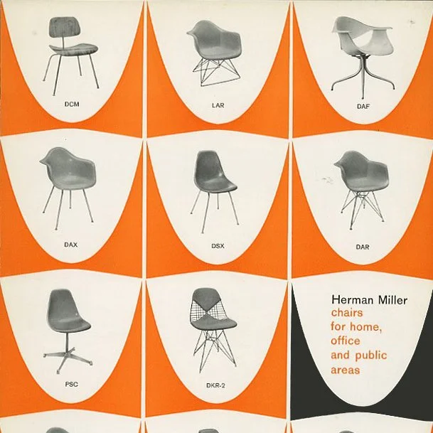 HERMAN MILLER. George Tscherny [Designer]:  HERMAN MILLER CHAIRS FOR HOME, OFFICE AND PUBLIC AREAS. Zeeland, MI: The Herman Miller Furniture Company, [1959].