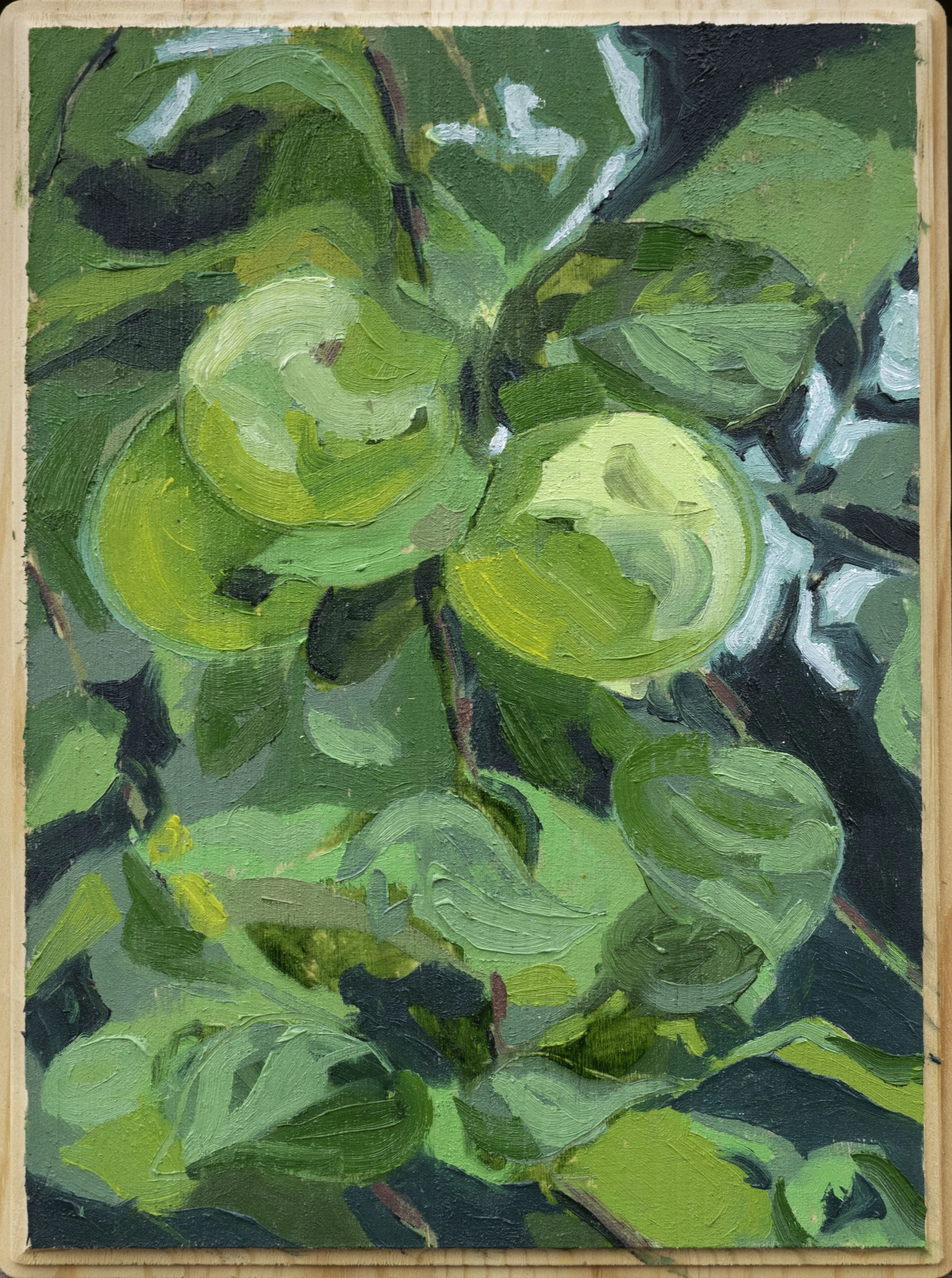Yard Treasures, 12x9", oil on wood, 2025, $150