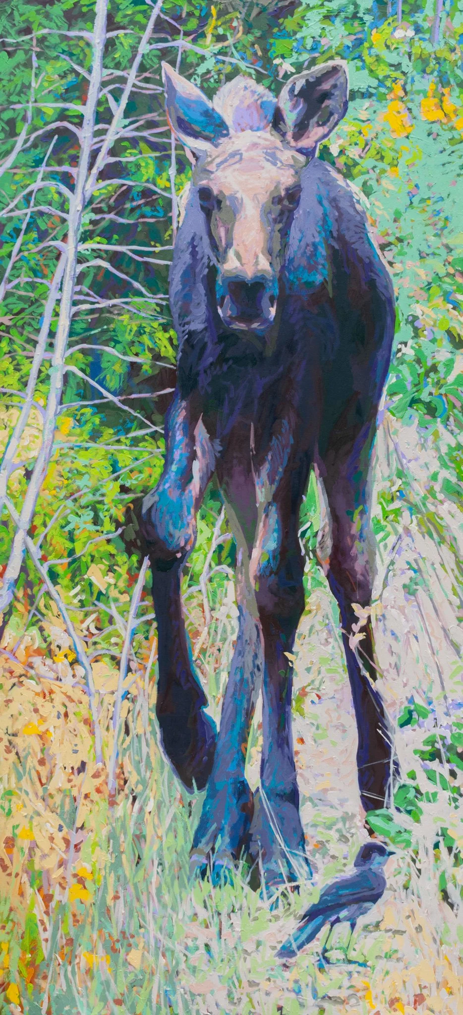 Hey Moose, 78x36", oil on canvas, 2026, $5,000