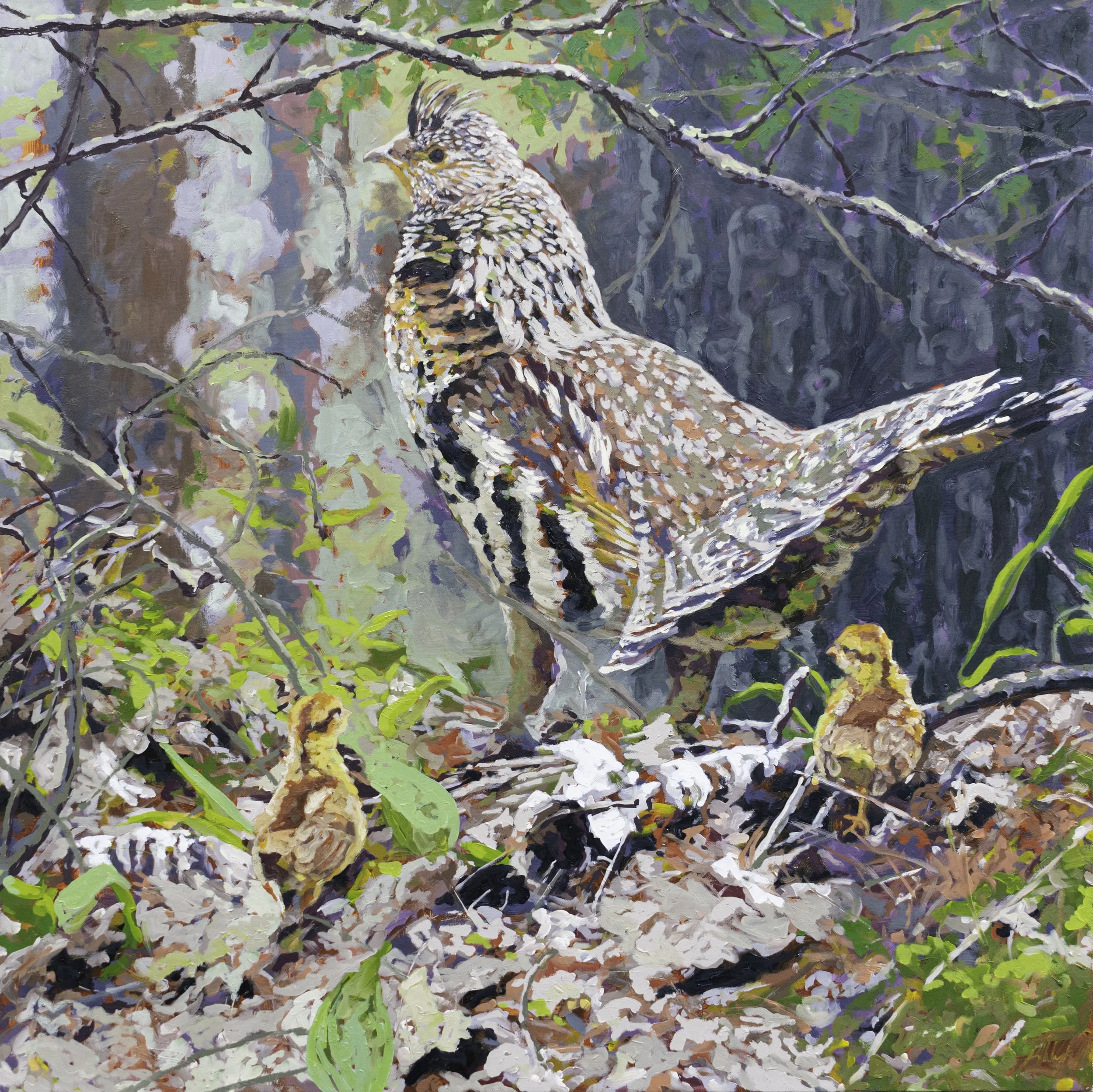 Mother's Guidance, 36x36", oil on canvas, 2023, $2,800