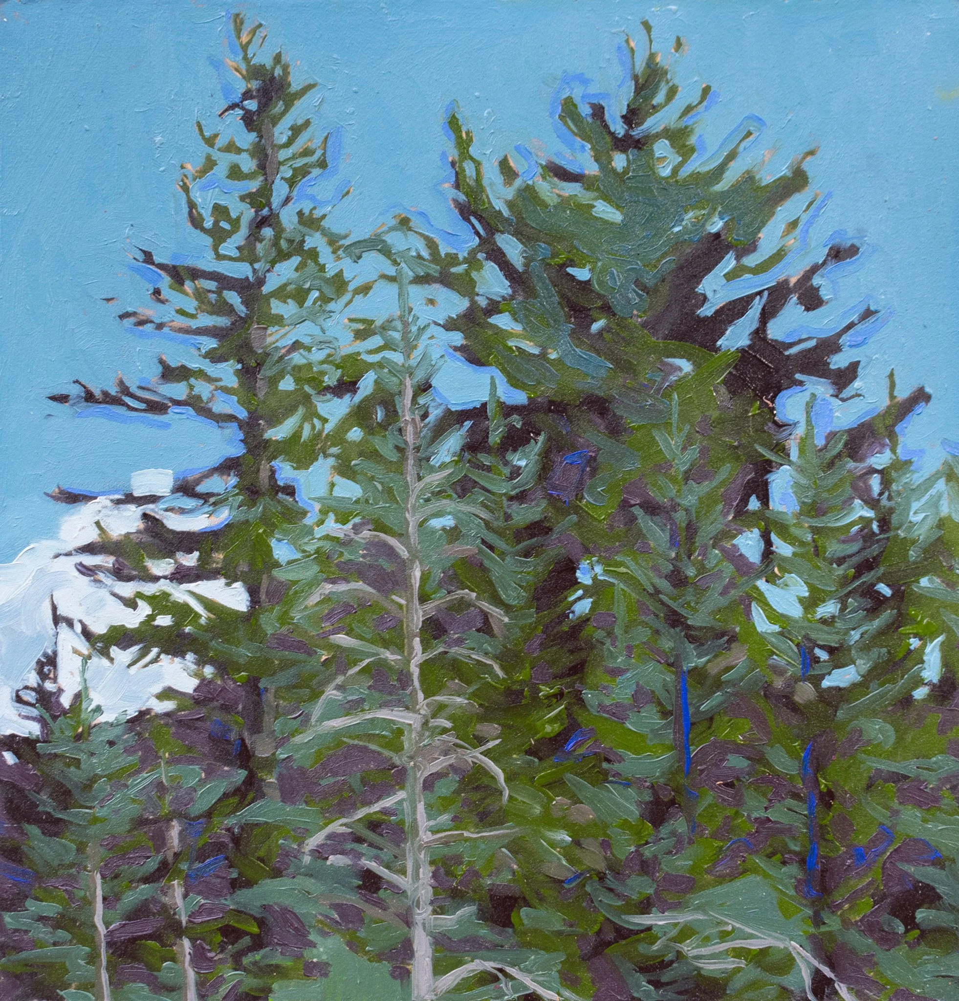 Above Lock Dam, 12.5x12", oil on board, 2025, $200
