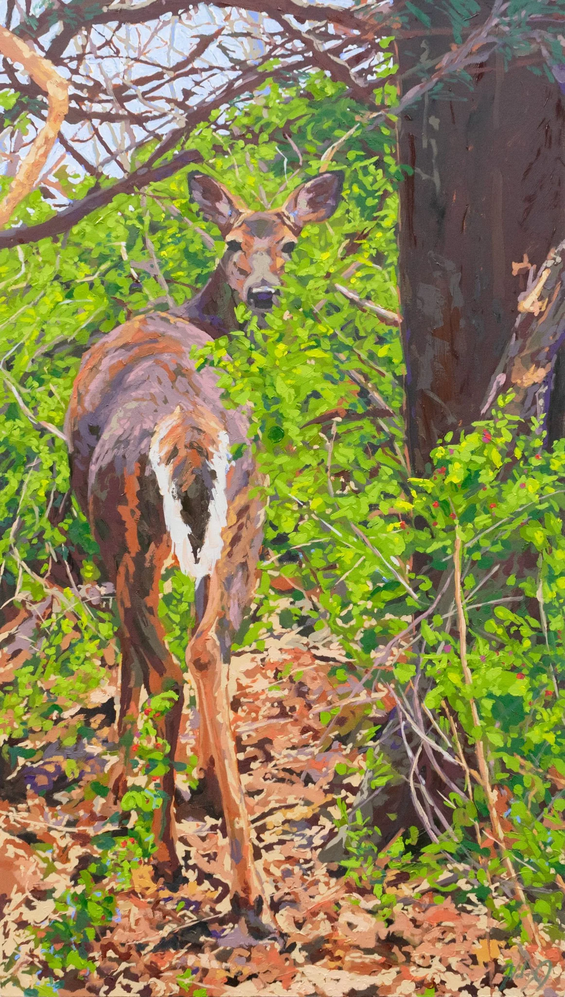 On the Net Run, 44x25", oil on canvas, 2024, sold 