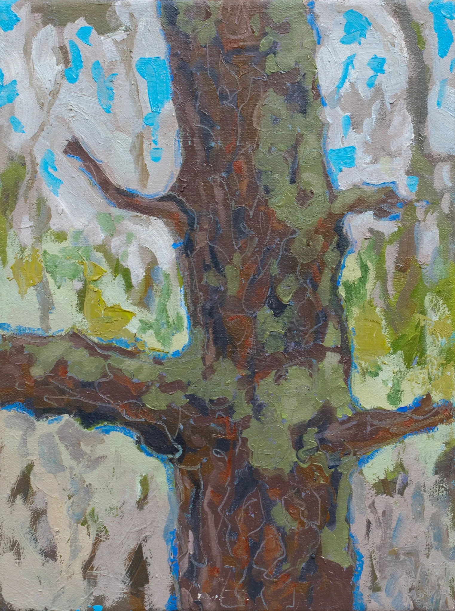 The Patch of Trees, 12x9", oil on canvas, 2024, $100