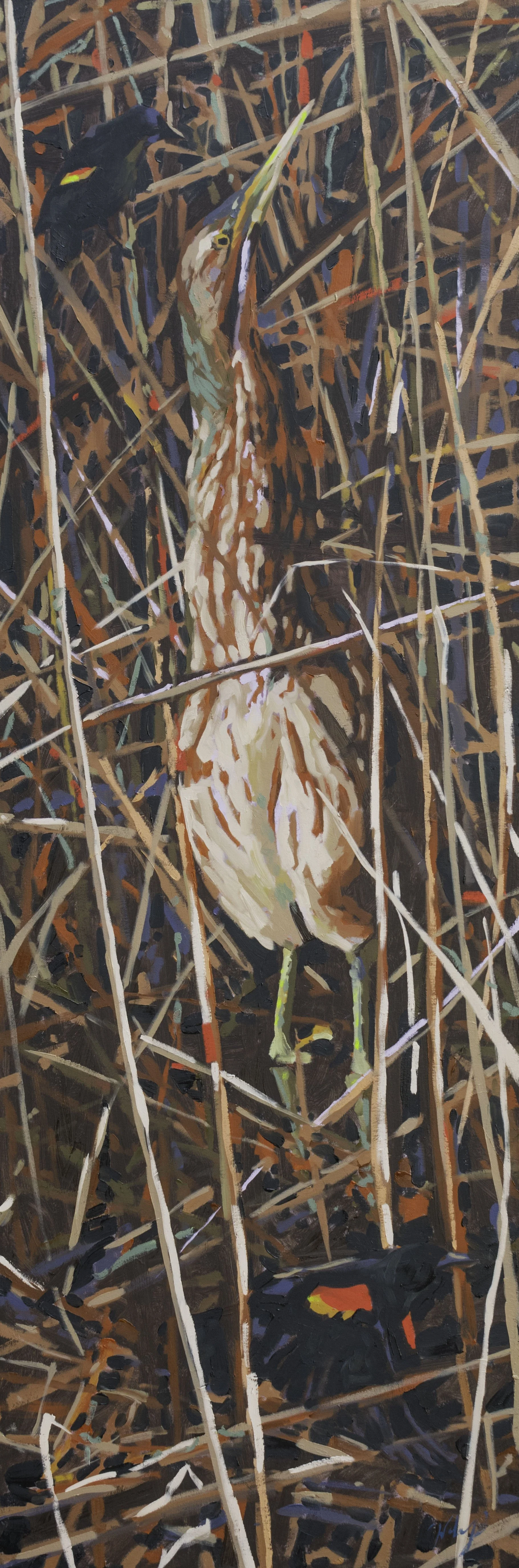 Overwinter, 60x20", oil on canvas, 2024, $2,500