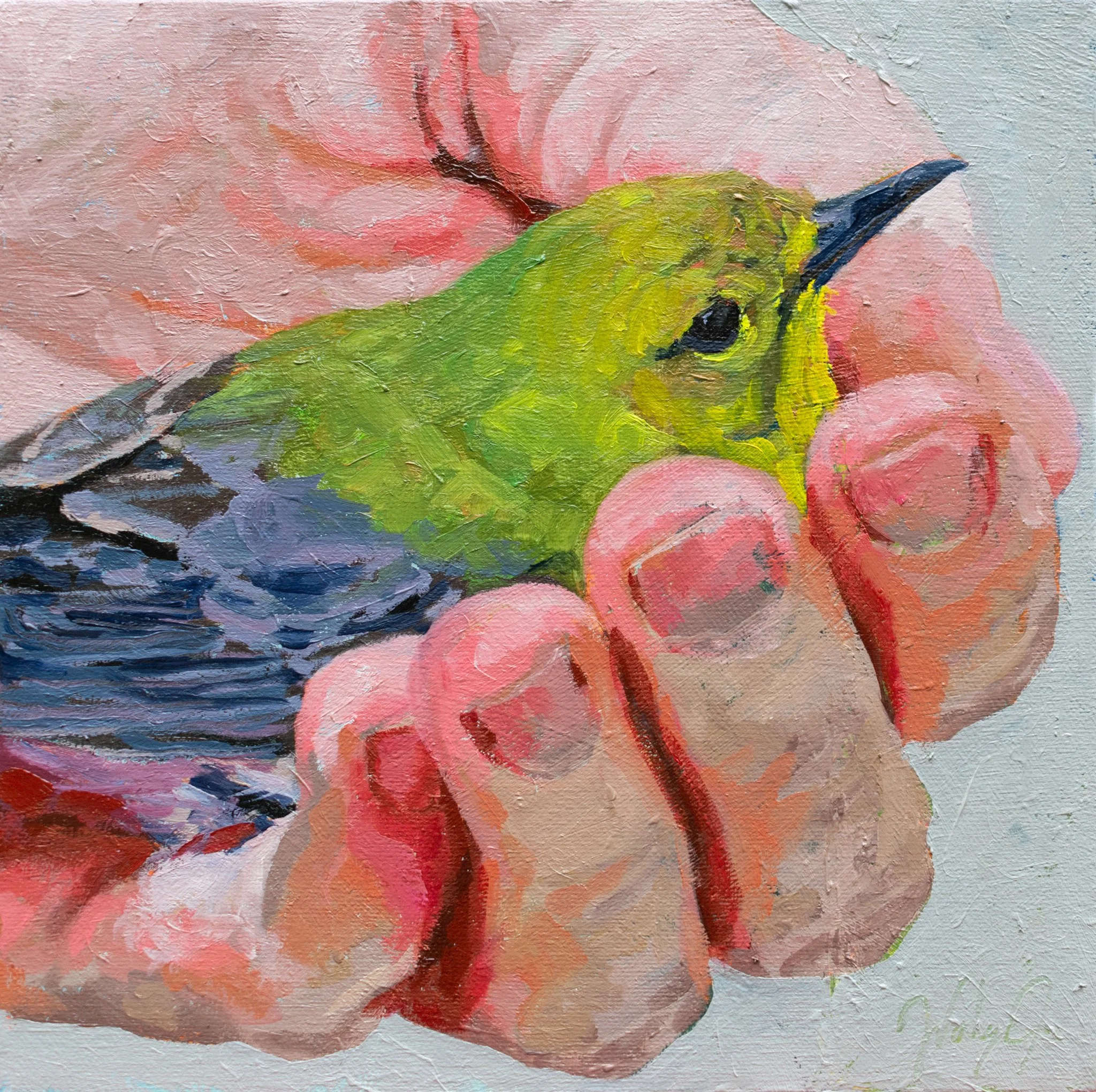 Release, 10x10", oil on canvas, 2023, sold