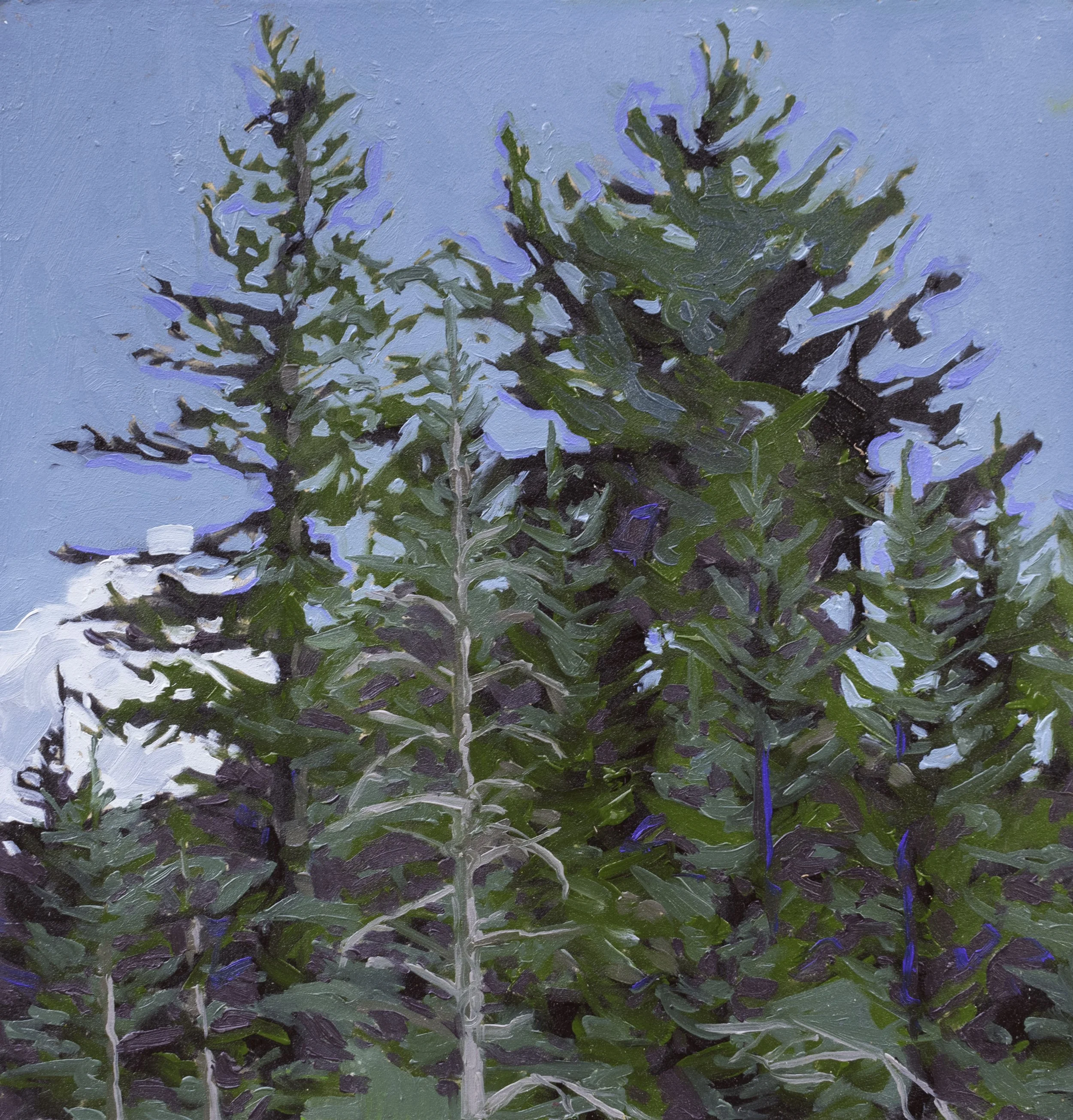 Above Lock Dam, 12.5x12", oil on board, 2025, $200