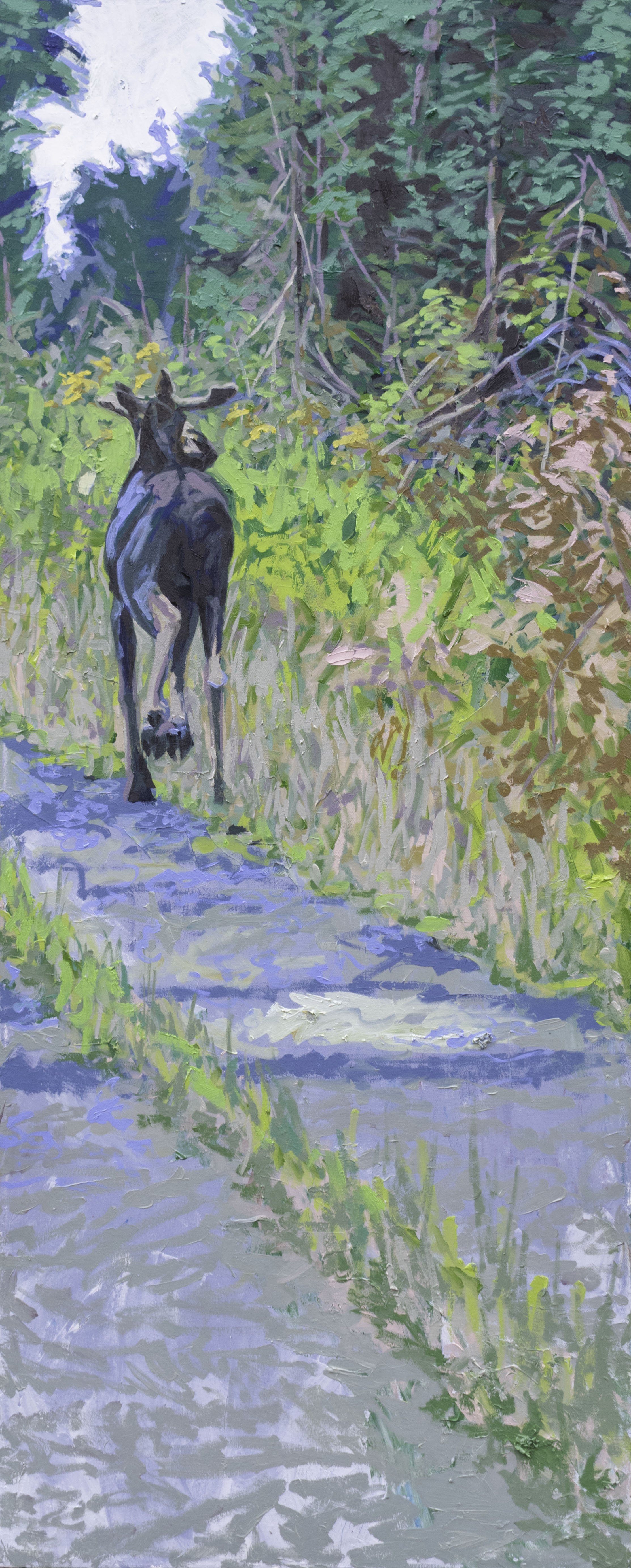 Homebound, 50x20", oil on canvas, 2025, $2,000